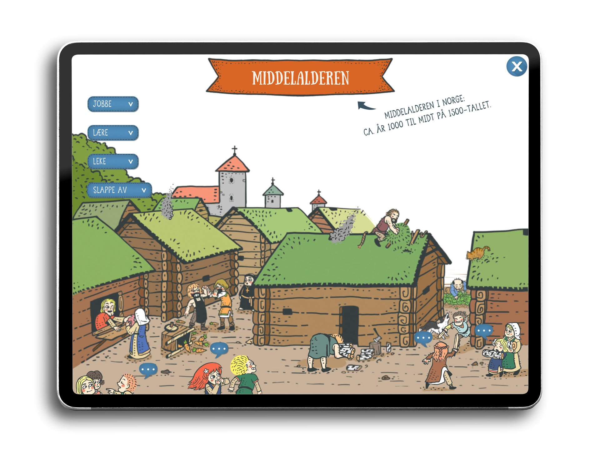 Skjermbilde fra Tidsreise Trondheim